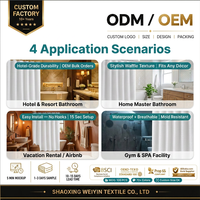 Rideau de douche WEIYIN de haute qualité, design de style européen, résistant à l'eau, motifs personnalisés, hôtel / appartement / salle de sport / camping