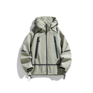 Veste de pêche personnalisée avec logo, nouvelle collection automne-hiver, en softshell fin et rembourrée en velours, respirante, coupe-vent et imperméable. - Product Image 4