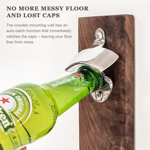 Abridor Individual Personalizado, Abrebotellas de Aleación de Zinc y Metal Durable, Abridor de Cerveza Magnético para <span class=keywords><strong>Nevera</strong></span>, Montado EN LA Pared con Captura Automática - Product Image 2