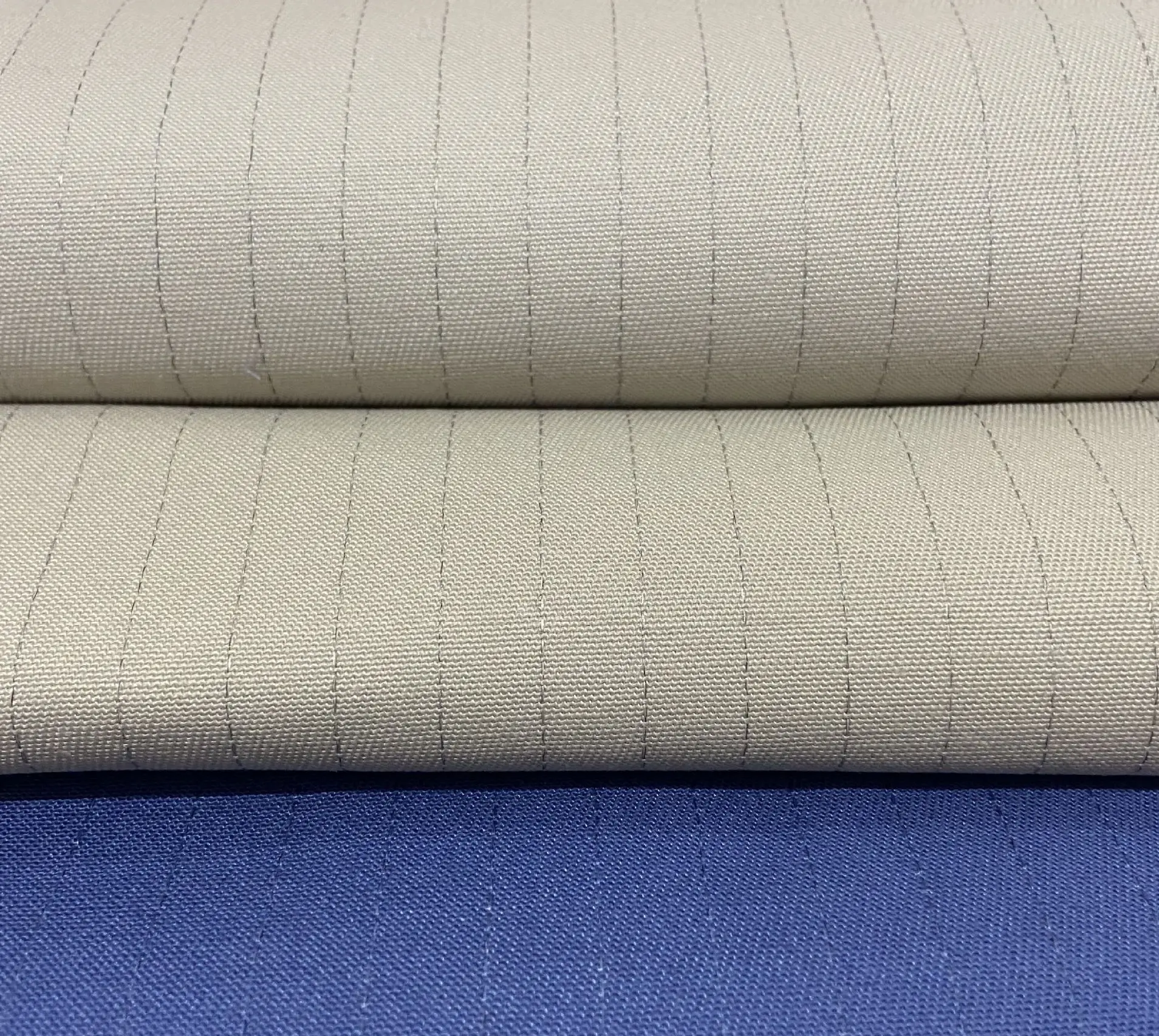 Gut verkaufte gelbe Textilgewebe Cotton Twill Anti static 5mm Esd Grid Grau Heizung leitfähiger Stoff