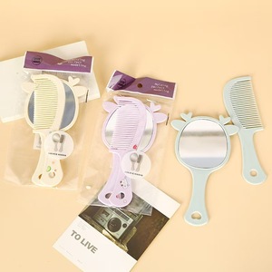 Portable <b>Handheld</b> Makeup <b>Mirror</b> Oval Shape Silver Lens Multi Size Cosmetic Handle <b>Mirror</b> For Beauty Salon Use - Product Image 2