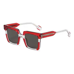 Colorful Sunglasses Hot Selling Transparent Red Color Lamination Sunglasses Bicycle Sunglasses 2024 Luxury For Mens