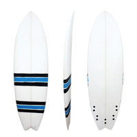 Planche de surf personnalisée en fibre de verre et résine polyester PU colorée à vendre