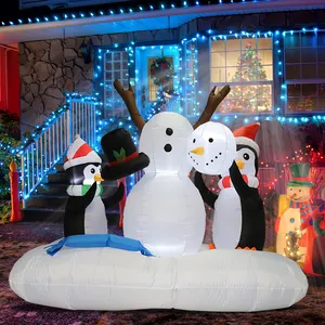 Custom Costume LED Castle Decor Inflatable Christmas Yard Decoration Outdoor Garden Ornaments Party Decorations