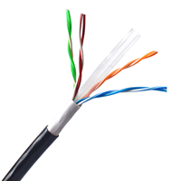 Cat6 Kabel Jaringan Utp 23Awg, Kabel Tembaga Padat CCA Luar Ruangan 305M 500M dengan Gulungan Kabel Uji Drum Kabel Lan Internet Rj45