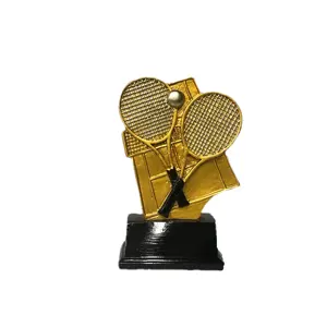 Trofi Tenis, Figurine Ornamen Penghargaan Tenis 3D Dibentuk Koleksi Memorial Patung untuk Dekorasi Desktop Kompetisi