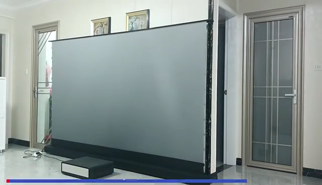 Projector Crystal Screen Laser Projector 120nch 4k Pet Crystal ALR Motorized Floor up Projection ...