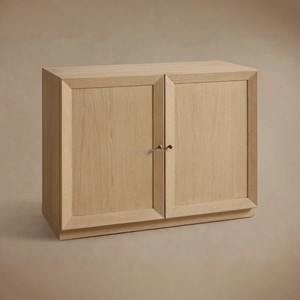 Consola de <span class=keywords><strong>TV</strong></span> Moderna y Compacta, Mueble para <span class=keywords><strong>TV</strong></span> de 2 Puertas <span class=keywords><strong>en</strong></span> Roble Natural Claro, Mueble de Almacenamiento Minimalista de Lujo para Apartamento - Product Image 3