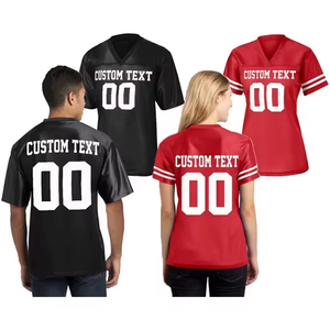 เสื้อฟุตบอลแบบเรียบใส่ได้ทั้งชายและหญิงเสื้อฟุตบอลแบบย้อนยุคสีแดงสำหรับผู้ชาย - Product Image 2