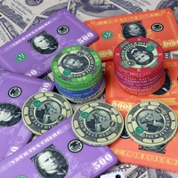 Jetons de poker de 10 grammes en gros, personnalisables avec une valeur en dollars, pour créer des jeux de table de casino