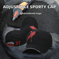 Casquette de baseball réglable à 5 panneaux en sergé 100 % coton, imprimé animal, logo brodé, fermeture à boucle simple, unisexe, quatre tailles