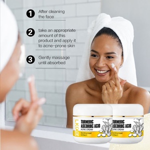 Crème <span class=keywords><strong>Visage</strong></span> <span class=keywords><strong>Anti</strong></span>-Acné et <span class=keywords><strong>Anti</strong></span>-Taches Foncées Éclaircissante à Base de Niacinamide et de Curcuma pour Soin Herbal de Marque Privée - Product Image 2