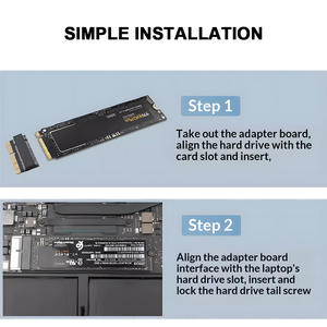 Adaptador de Tarjeta PCIe para NVMe M.2 NGFF 2013-2017, Modelos de <span class=keywords><strong>MacBook</strong></span> Air A1465 A1466 A1502 A1398 X4, Producto en Stock - Product Image 5