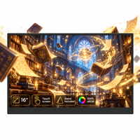 Écran portable tactile 16 pouces OEM ODM 1920x1200 FHD Plus IPS 14 mm double USB-C pour ordinateur portable, idéal pour le travail à domicile et au bureau