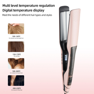 Lisseur à vapeur 65W avec plaques larges de 1,25 pouce, panneau numérique et réglage multi-températures – Outil de lissage professionnel pour salon - Product Image 2