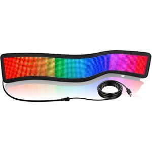 Panneau LED programmable pour voiture, panneau LED flexible USB pour magasin, hôtel, bar via application, texte personnalisé, motif, animation, rythme musical - Product Image 1
