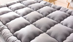 Almohadilla de colchón de lana corta marrón gruesa y <span class=keywords><strong>tooper</strong></span>, funda protectora antideslizante suave aterciopelada para protector de colchón de cama para profundidad - Product Image 5