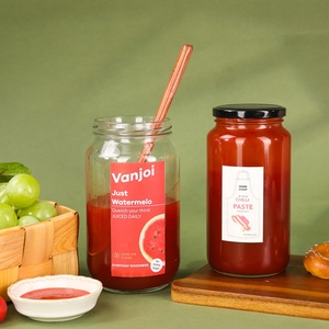 Frasco de vidrio transparente Tamaño grande 750ml 960ml Contenedor de alimentos Frascos de vidrio para conservas 32oz con <span class=keywords><strong>tapas</strong></span> Envase Y Tapa - Product Image 2