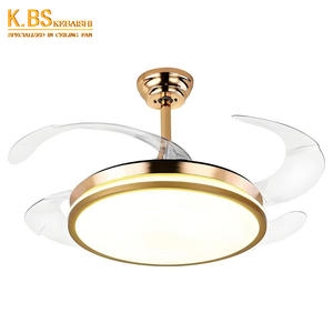 Ventiladores De Techo Con Lampara Ventilador De Techo Led Retráctil Invisible De 42 Pulgadas Con Luz Y Control Remoto - Product Image 1