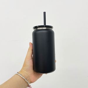 Paquete de 25 Latas de Acero Inoxidable de 16 oz, Color Negro, Recubiertas con Polvo, para Grabado Láser, Envío desde Almacén en EE. UU. - Product Image 2