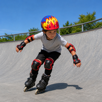 Ensemble de protection avec casque, 7 pièces, pour enfants, protections genoux, coudes, poignets, pour le skate et le cyclisme, OEM personnalisé