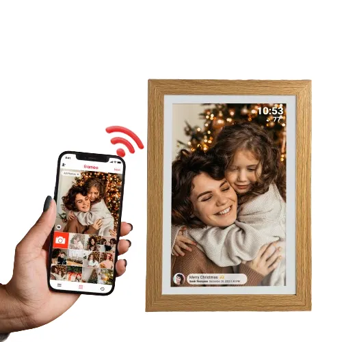 กรอบรูปดิจิตอลสำหรับถ่ายภาพบุคคลอัลบั้มรูปของขวัญวันคริสต์มาสกรอบรูปดิจิตอลระบบคลาวด์ไวไฟ