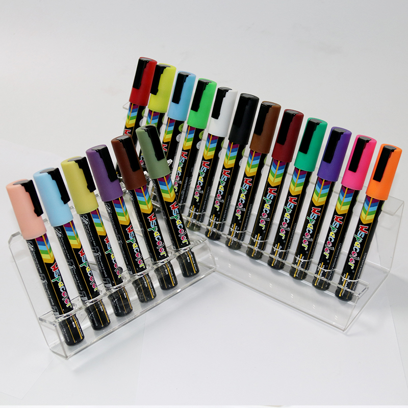 Неоновые жидкие маркеры для мела, ручки для непористых меловых досок, бистро досок, стекла и окон, 18 упаковок