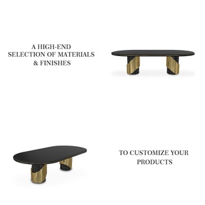 Bộ bàn ăn sang trọng hiện đại 6 8 12 chỗ ngồi làm từ đá cẩm thạch tự nhiên, sản xuất tại Ý - Product Image 3