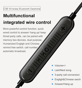 Nouveau casque magnétique sans fil à tour de cou <span class=keywords><strong>sport</strong></span> stéréo casque à dents bleues écouteurs de course intra-auriculaires - Product Image 4