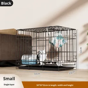 Thêm lớn trong nhà mèo lồng nút đóng cửa khung kim loại tích hợp nhà vệ sinh động vật nhỏ nhà biệt thự leo núi nhà rắn - Product Image 6