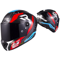 Casque de moto intégral en fibre de carbone LS2 FF805 pour hommes et femmes, design uni, ABS, toutes saisons, nouvelle version améliorée 3C