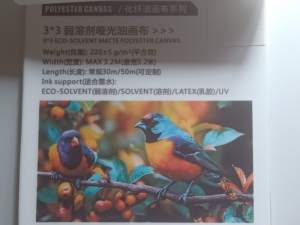 280gsm Matte không thấm nước nhuộm sắc tố có thể in Polyester vải cuộn cho Epson cho Canon HP Máy in phun cho sơn - Product Image 6