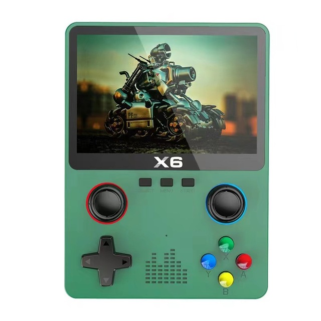 Hot X6 Portable Video Game Console 3.5 Inch IPS Screen Handheld Game Player 3D Joystick Support Double Player Children Gifts
