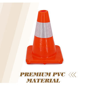 Cône de sécurité routière de 11 pouces avec cône de Construction orange en PVC à colliers réfléchissants pour le stationnement d'allée de route à la maison - Product Image 3