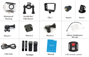 Caméra d'action étanche <span class=keywords><strong>AUSEK</strong></span> M40R 5K/4K WiFi pour la pêche en plein air, la plongée sous-marine, les sports aquatiques avec écran IPS de 2,0 pouces - Vente en gros - Product Image 6