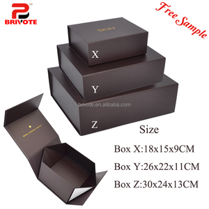 <span class=keywords><strong>Precio</strong></span> de fábrica Bai Wo de lujo de encargo de ropa de <span class=keywords><strong>papel</strong></span> de cartón magnético plano plegable caja de embalaje de regalo - Product Image 3