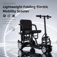 Scooter électrique pliable DIVOUS à 4 roues, haute vitesse, cadre compact en alliage d'aluminium, pour adultes et personnes âgées, moteur 24V250W, 10AH