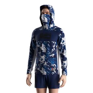 Haut de pêche professionnel à manches longues à séchage rapide anti-UV pour la pêche en mer, motif bouche de poisson, coupe oversize - Product Image 5