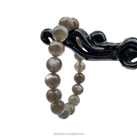 Bracelets en pierre de lune noire naturelle de grande taille, artisanat en cristal de haute qualité, bracelet en pierre de lune noire scintillante pour cadeau, vente en gros