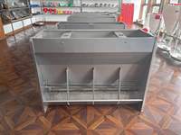 Mangeoire automatique double face en acier inoxydable 304 pour porcs, abreuvoir réglable pour l'élevage de porcelets de finition, économiseur d'aliments