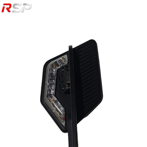 Nouveaux rétroviseurs universels RSP 7 8 22 mm pour guidon de moto, anti-éblouissement, lentille HD en verre, plastique ABS, noir mat, fixation par boulons, vue avant - Product Image 4