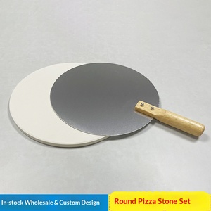 Juego de 4 Piezas de Piedra para Pizza Resistente a Altas Temperaturas con Pala de Aluminio, Cuchillo para Pizza y Palas para Pizza - Product Image 1