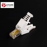 8p8c cat6 RJ45 toolless conector macho