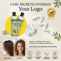 Gel hydratant et définissant pour cheveux bouclés et frisés, crème pour boucles, marque privée