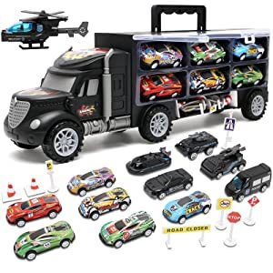 Juego de Transporte con 12 Vehículos de Metal Fundido a Presión, Camiones y Coches, Regalo Ideal para Niños de 3 a 7 Años - Product Image 2