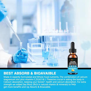 Las gotas líquidas de magnesio y calcio más vendidas con suplemento dietético de zinc apoyan la salud del sistema inmunológico y estimulan el líquido digestivo - Product Image 5