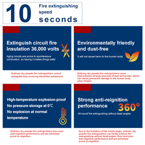طفاية حريق محمولة من الفولاذ سعة 119 مل - تفجير في 6 ثوانٍ، متوافقة مع الفئات A/B/C/E، معتمدة من CE، صديقة للبيئة، مناسبة للمطبخ - Product Image 6