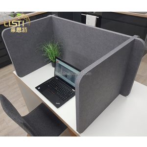 Cloisons de table pliables et flexibles, faciles à installer, panneaux en feutre de 9 mm, gris foncé, écran de confidentialité, panneaux pliables, séparateurs de bureau mobiles - Product Image 1