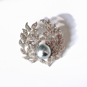 เข็มกลัดเพชรเทียมชุบทองหรูหรามีสีสันลายดอกไม้สำหรับผู้หญิงเจ้าอารมณ์เข็มกลัดเครื่องประดับสำหรับงานแต่งงานสูง - Product Image 6