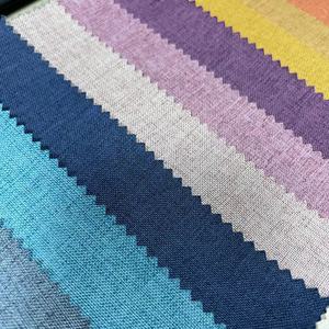 Dos lados ligero efecto de dos colores lino tejido cruzado diseño cortina tela Hotel sala de estar ventana cortinas tela - Product Image 2